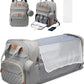 3 In 1 Diaper Bag Backpack Foldable Baby Bed Waterproof Travel Bag with USB Charge Diaper Bag Backpack with Changing Bed 3 types